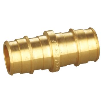 1 x 3/4 in. PEX-A Coupling (NSF Lead Free Brass F1960 PEX Cold Expansion Fitting)