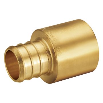 1/2 in. PEX-B x 3/4 in. Male Sweat Copper Adapter (Lead Free DZR Brass NSF F1807 PEX Pipe Crimp Fitting)