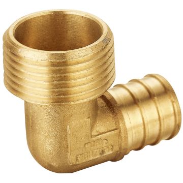 3/4 in. PEX-B x 1 in. Male Threaded 90° Elbow (Lead Free DZR Brass NSF F1807 PEX Crimp Fitting)