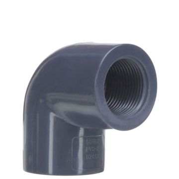 1-1/4 in. Schedule 80 PVC 90-Degree Female-Threaded Elbow, Sch-80 Pipe Fitting (Socket x Threaded) NSF ASTM D2467
