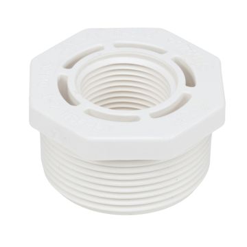 1-1/2 x 1 in. SCH40 PVC Bushing/Reducer MIP x FIP SCH40 PVC Fitting NSF-Certified