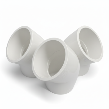 3-Pk 2.5 in. Schedule-40 PVC 45-Degree Elbow Pipe Fitting NSF SCH40 ASTM D2466