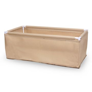 247Garden 2X4 PVC Frame Fabric Grow Bed/Raised Vegetable Flower Garden Bag (60-Gallon Tan)