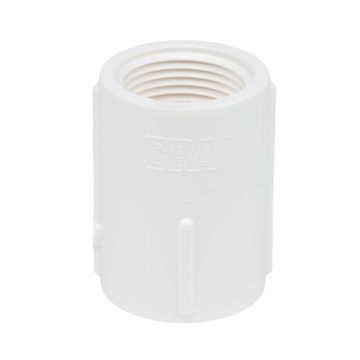1/2 in. Schedule 40 PVC Coupling FIP x FIP (FPT x FPT)  Double Threaded Pipe Coupler 2 X FNPT SCH40 ASTM D2466