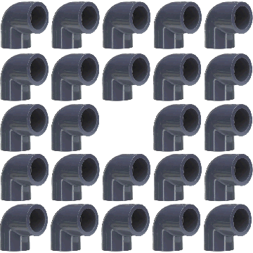 24-Pack 3/4 in. SCH80 90-Degree PVC Elbow Fittings (Socket) ASTM D2467 High Pressure Pipe Fittings