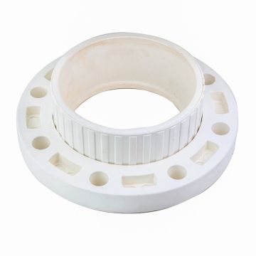 4 in. SCH-80 PVC Van Stone Flange 2-Piece ANSI/ASTM D2467 Socket-Type High Pressure Pipe Fitting