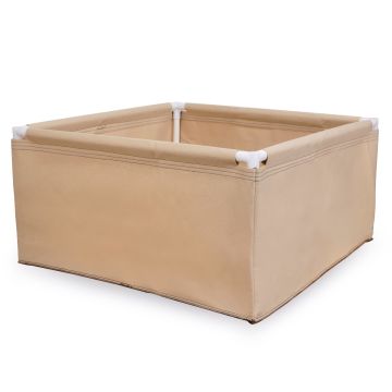 247Garden 3X3 PVC Frame Fabric Grow Bed/Raised Square Garden Bag (67-Gallon Tan)
