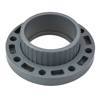4 in. SCH-80 PVC Van Stone Flange 2-Piece ANSI/ASTM D2467 Socket-Type High Pressure Pipe Fitting