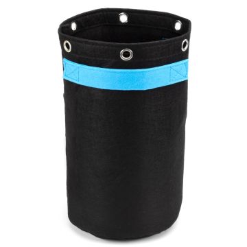 247Garden 2-Gallon Tall LST Bonsai Training Fabric Pot W/ 6 Support Rings, 260GSM, Black Grow Bag w/Short Blue Handles 12H x 7D