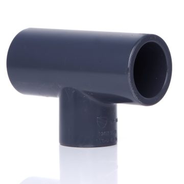 1-1/2 x 3/4 in. Schedule 80 PVC Reducing Tee 3-Way Sch-80 Pipe Straight T-Fitting, Socket NSF ASTM D2467