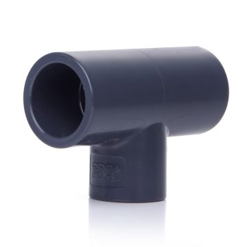 1-1/2 x 1/2 in. Schedule 80 PVC Reducing Tee 3-Way Sch-80 Pipe Straight T High Pressure Fitting, Socket NSF ASTM D2467