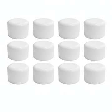 12-Pack 1" SCH-40 PVC End Caps Plumbing Grade Fittings NSF-PW UPC ASTM ANSI D2466