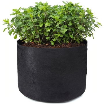 247Garden 2-Gallon Basic Black Fabric Pot 200GSM No Handles 7.5H x 8.5D