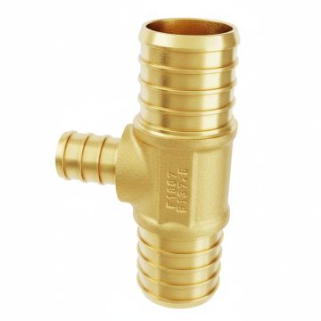 1 x 1 x 1/2 in. PEX-B Reducing Tee (Lead Free DZR Brass NSF F1807 PEX Crimp Fitting)