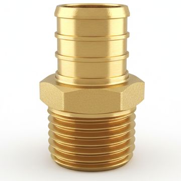 3/4 in. PEX-B Barb x 1/2 in. Male Pipe Thread MPT Adapter (DZR Lead Free Brass NSF-Listed F1807 Crimp Fitting)