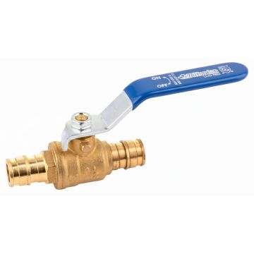 1/2 in. PEX-A Ball Valve w/Blue Shutoff Handle, Lead Free Brass NSF F1960 PEX Cold Expansion Shut-On/Off Valve Fitting