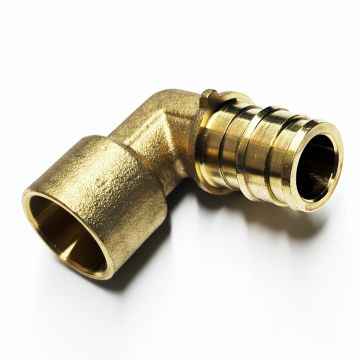 1/2 in. PEX-A x 1/2 in. Female Copper Sweat Elbow (NSF Lead Free Brass F1960 PEX Cold Expansion Fitting)