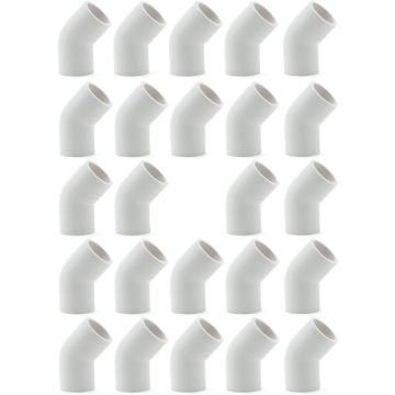 24-Pk 1/2 in. Schedule 40 PVC 45-Degree Elbows NSF/ASTM Pipe Fittings SCH40 ASTM D2466