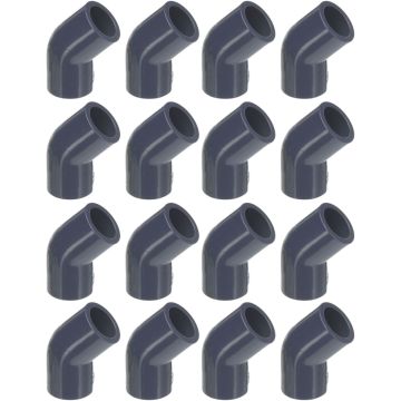 16-Pk 1/2 in. Schedule 80 PVC 45-Degree Elbows High Pressure Pipe Fittings NSF ASTM D2467