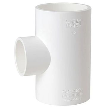 1-1/2 x 1-1/4 in. SCH40 PVC Reducing Tee 3-Way Pipe Fitting NSF SCH40 ASTM D2466 1.5" x 1.25" T