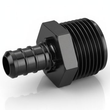 1/2" PEX-B Crimp x 3/4" Male NPT HEX Adapter Plastic PPSU PEX Crimp Fitting ASTM F2159 NSF