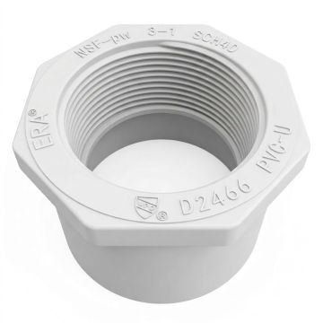 2 x 1-1/2 in. Schedule 40 PVC Female Reducing Ring/Reducer Bushing Pipe Fitting NSF SCH40 ASTM D2466 2" Spigot x 1.5" FNPT