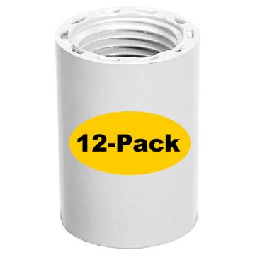 12-Pack 1/2 in. Schedule 40 PVC Female Adapters NSF Pipe Fittings (FPT-Threaded x Socket) SCH40 ASTM D2466