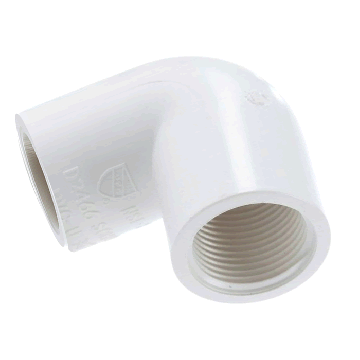 1/2 in. Schedule-40 PVC 90-Degree Double-Threaded Elbow FIP x FIP SCH40 ASTM D2466