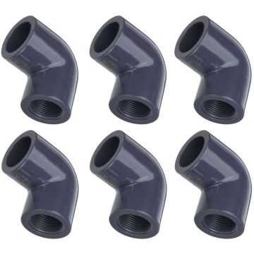 1/2 in. SCH-80 PVC 90-Degree Female Threaded Elbow Fittings NSF ASTM D2467 Socket x FNPT 6-Pack