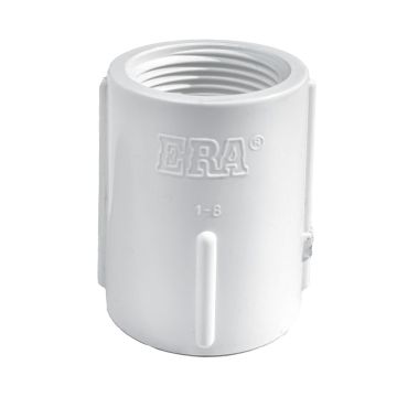 3/4 in Schedule-40 PVC Coupling FPT x FPT SCH40 Pipe Fitting NSF-Listed Female-Threaded Coupler