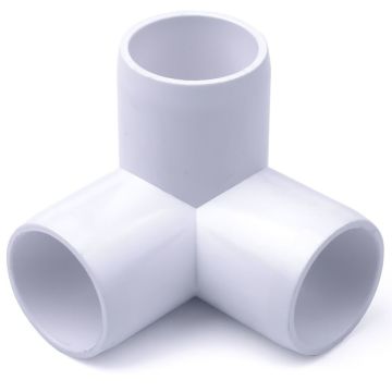 247Garden 1/2 in. 3-Way PVC Elbow Fitting ASTM SCH40 Furniture-Grade Fitting