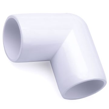 247Garden 1/2 in. PVC 90-Degree Elbow Fitting - ASTM SCH40 Furniture-Grade