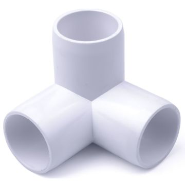 2 in. SCH-40 PVC 3-Way PVC Elbow Fitting ASTM Furniture-Grade Connector