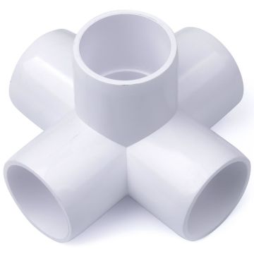 2 in. SCH-40 PVC 5-Way Elbow Fitting ASTM Furniture-Grade 2"