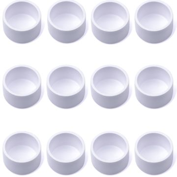 12-Pack 3/4 in. PVC End Cap ASTM SCH40 Furniture-Grade Fittings