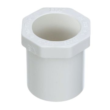2 x 1/2 in. Schedule-40 PVC Reducing Ring/Reducer Bushing Pipe Fitting NSF SCH40 ASTM D2466 2" Spigot x 0.5" Socket