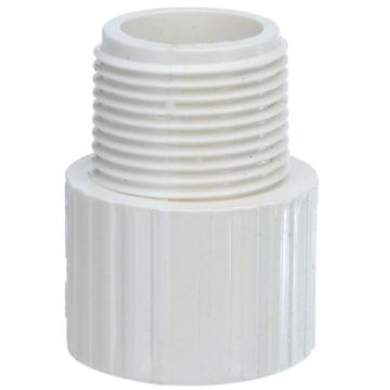 2-PK 1 in. Schedule-40 PVC Male Adapter Pipe Fitting NSF SCH40 ASTM D2466 1" NPT x Slip