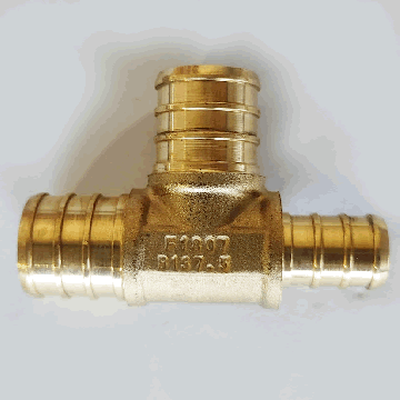 3/4 x 1/2 x 3/4 in. PEX-B Reducing Tee (Lead Free DZR Brass NSF F1807 PEX Crimp Fitting)