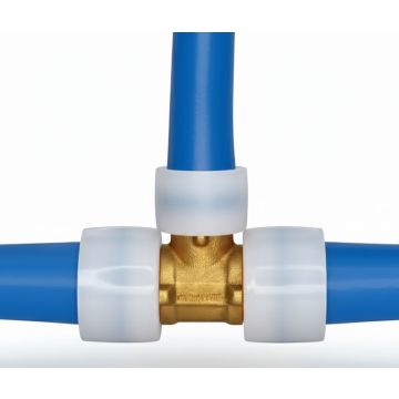 1 x 1 x 3/4 in. PEX-A Reducing Tee (NSF Lead Free Brass F1960 PEX Cold Expansion Fitting)