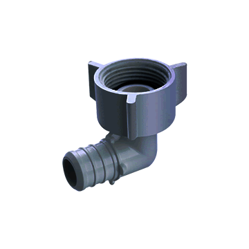 3/4" x 3/4" Swivel FPT PEX 90-Degree Elbow Adapter, ASTM F2159 Crimp Fitting NSF-Certified