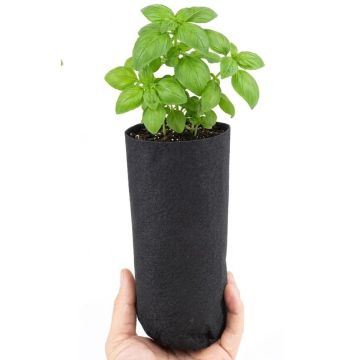 247Garden 1/4-Gallon Skinny Tall Black Fabric Pot/Deep Aeration Plant Grow Bag 3D x 8H Ideal for Deep Root Plants
