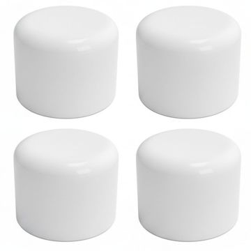 4-Pack 1" SCH-40 PVC End Caps Plumbing Grade Fittings NSF-PW UPC ASTM ANSI D2466