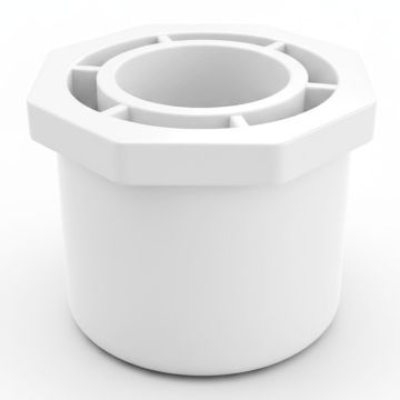 2 x 1 in. Schedule-40 PVC Reducing Ring/Reducer/Busher Pipe Fitting NSF SCH40 ASTM D2466 2" Spigot x 1" Socket