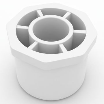 2 x 3/4 in. Schedule 40 PVC Reducing Ring/Reducer Bushing Pipe Fitting NSF SCH40 ASTM D2466 2" Spigot x 0.75" Socket