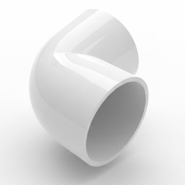 6 in. Schedule 40 PVC 90-Degree Elbow Pipe Fitting NSF SCH40 ASTM D2466 6" Socket for HVAC/Plumbing