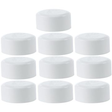 10-Pk 6" SCH40 PVC End Cap/Plug Pressure Pipe Fitting NSF-PW White ASTM D2466 