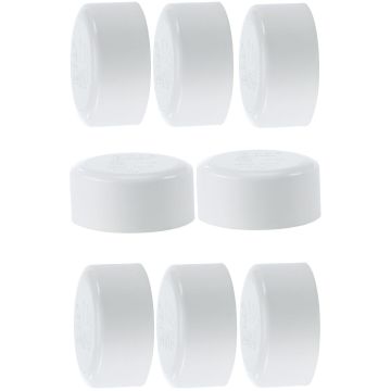 8-Pk 6" SCH40 PVC End Cap/Plug Pressure Pipe Fitting NSF-PW White ASTM D2466 