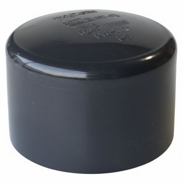 2 in. SCH-80 PVC Cap/End Plug High Pressure Pipe Fitting Slip/Socket Connection NSF ASTM D2467