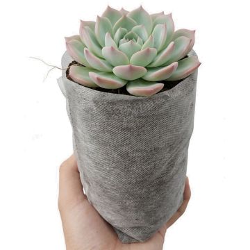 247Garden 7x9" 0.40-Gallon Aeration Seedling Pot/Nursery Fabric Plant Grow Bag/Cover/Filter (40GSM Non-Woven Eco-Friendly White Fabric) Loaded Dimension 4D x 7H