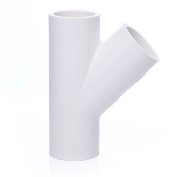1/2 in. SCH40 PVC Skew Tee 3-Way 45-Degree Lateral Tee Pipe Fitting NSF-Certified